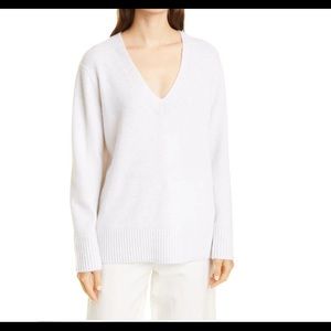 Vince V-Neck Ribbed Wool & Cashmere Blend Sweater